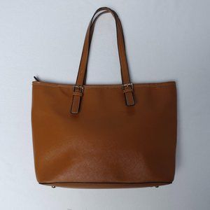 Vegan Leather Tote - Tan Colour
